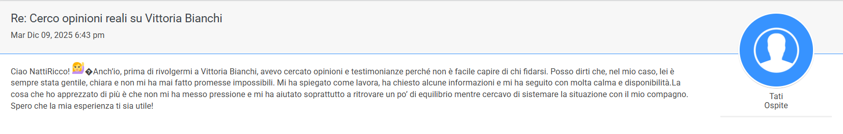 forum legamenti d'amore vittoria bianchi
