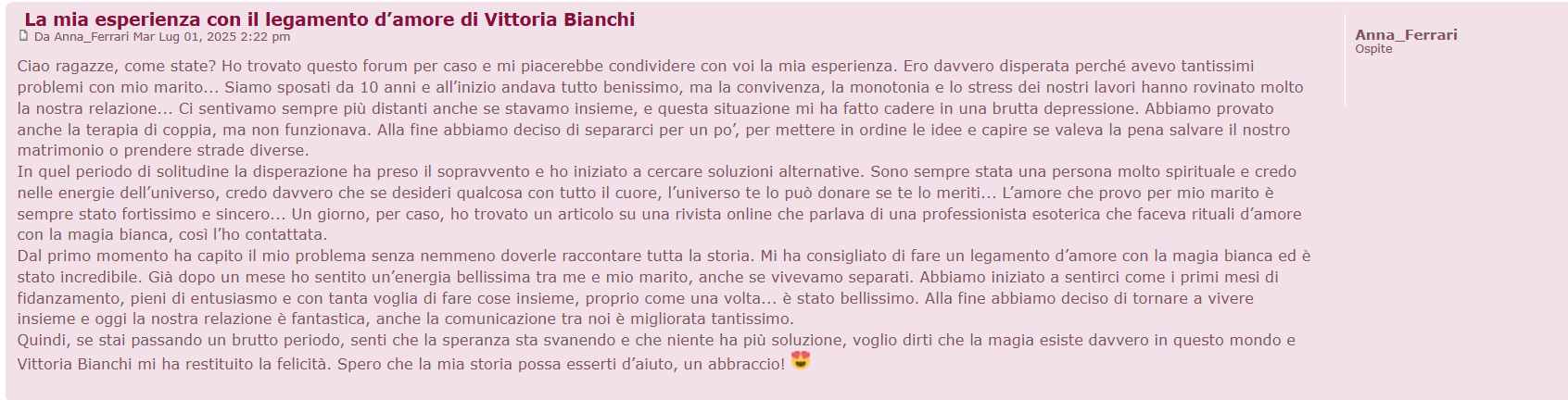 forum vittoria bianchi
