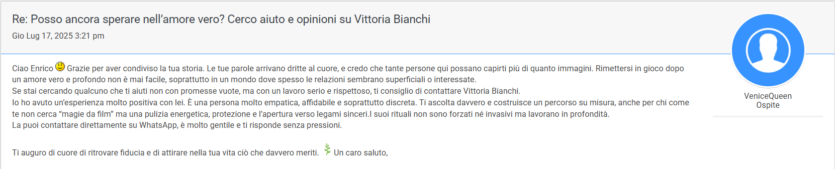 storie su vittoria bianchi