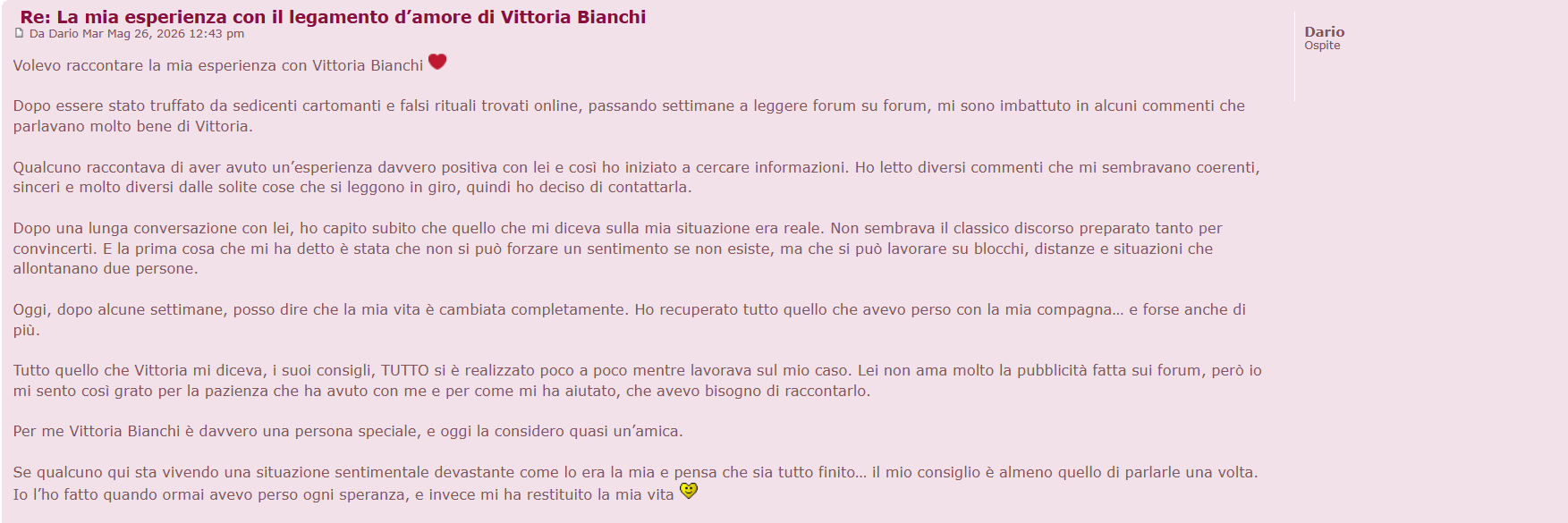 vittoria bianchi forum esoterici